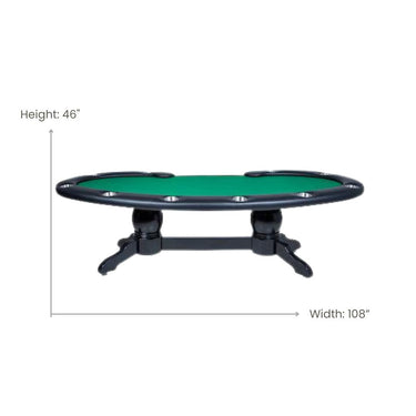 Prestige X Poker Table with Dining Top - Black